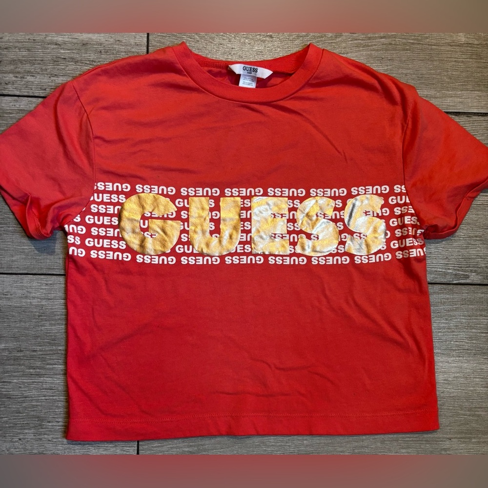 New Guess Logo Crop Tee for girls